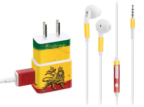 The Lion of Judah Rasta Flag Phone Charger Skin